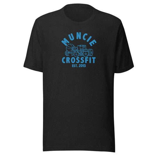 Muncie CrossFit Tee Blue Logo